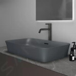 IDEAL STANDARD - Ipalyss Umyvadlo na desku, 650x400 mm, s přepadem, slate grey E1887V5