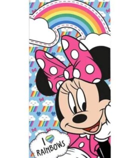 Disney Minnie Rainbows EWA241MN plážová osuška barevná 70x140