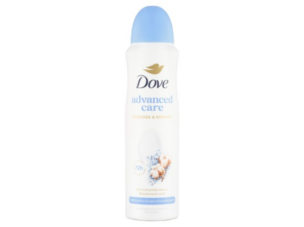 Dove Advanced Care Fresh Cotton and Sea Minerals antiperspirant sprej 150ml