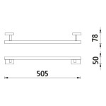 Nimco Keira chrom držák na ručníky 51 cm KE 22046-26 KE 22046-26