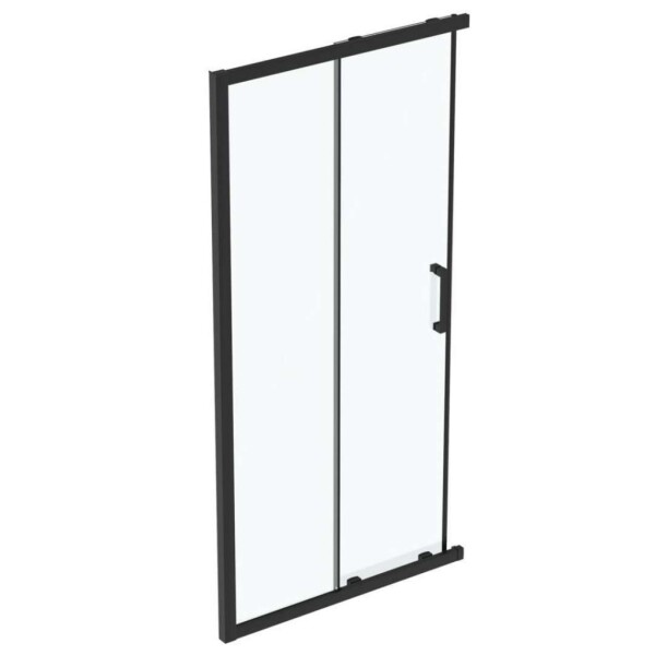 IDEAL STANDARD - Connect 2 Posuvné sprchové dveře, dvoudílné, 100 cm, černá/čiré sklo K9262V3
