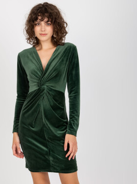 Dámské šaty RP SK 8157.06X tmavě zelená - Rue Paris S/M