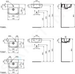 IDEAL STANDARD - Tempo Umývátko 350x300x150 mm, 1 otvor pro baterii vlevo, bílá T059501