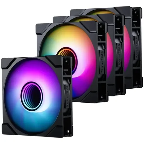 PHANTEKS M25 Gen2 PWM D-RGB 4ks černá / 120mm / 1× Standard + 3× Reverse Blade / D-RGB / Hydraulic Bearing / 4-Pin PWM (GABU-776)