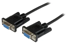 StarTech sériový null modem kabel DB9 černá 2 m / Sériový kabel / Null modem / RS-232 (SCNM9FF2MBK)