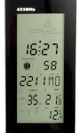 Alecto WS-1150 černá/stříbrná / Meteostanice / bezdrátový senzor / předpověď počasí / budík (WS-1150)