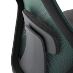 Židle kancelářská, látka zelená, houpací mechanismus, kolečka pro tvrdé povrchy