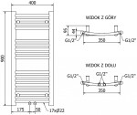 MEXEN/S - Ares radiátor + topná tyč 900 x 400 mm, 300 W, bílá W102-0900-400-6300-20