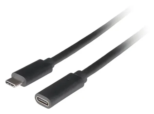 Lanberg USB-C 3.1 černá / Prodlužovací kabel / USB-C (M) - USB-C (F) / 1,5 m (CA-USBE-20CC-0015-BK)