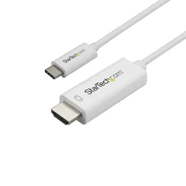StarTech kabel USB-C na HDMI bílá / 4K 60Hz / HBR2 / 1m (CDP2HD1MWNL)