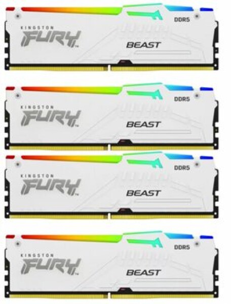 Kingston Fury Beast White RGB 64GB (4x16GB) DDR5 5600MHz / CL40 / DIMM / XMP (KF556C40BWAK4-64)