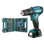 Makita HP333DSAX1 / Aku Příklepová vrtačka / 12V / 2x 2.0Ah / 10 mm sklíčidlo / 1700 ot-min / 25 500 příklepů-min / 30 N (HP333DSAX1)