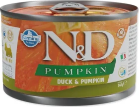 Farmina ND Dog Duck Pumpkin 140 g / Konzerva pro psy / malá a miniaturní plemena / bez obilovin (L4-02321)