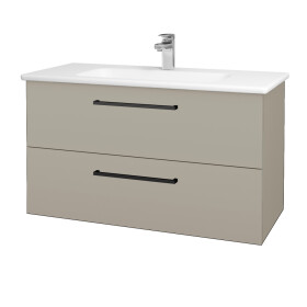 Dřevojas - Umyvadlová skříňka GIO SZZ2 100 - L04 Béžová vysoký lesk / Úchytka T06 / L04 Béžová vysoký lesk 129866H