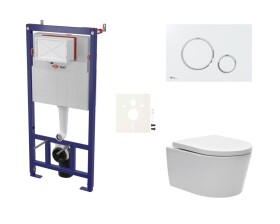 Cenově zvýhodněný závěsný WC set SAT do lehkých stěn / předstěnová montáž + WC SAT Brevis SIKOSSBR70K SIKOSSBR70K