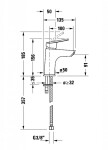 DURAVIT - DuraStyle Basic Umyvadlová baterie, MinusFlow, chrom N11012002010
