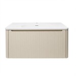 Koupelnová skříňka s umyvadlem Naturel Austen 99x47,5x45 cm clear brown mat AUSTEN100CB AUSTEN100CB
