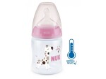 NUK FC Plus láhev s kontrolou teploty s květinami 150ml červená (NU10743891-BR)