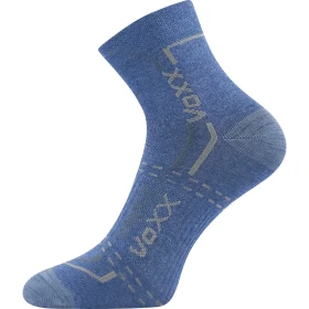 VOXX Ponožky bavlněné sportovní FRANZ 03 jeans melé (3 páry) 35-38 113594