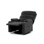 Polohovací křeslo, elektrické kabelové ovládání, šedá, látka, TV-S8348 GREY2