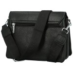 Trendy dámská koženková crossbody kabelka Coveri Longina, černá