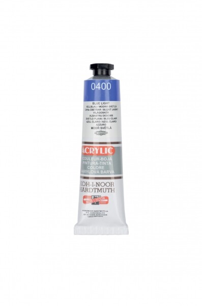 Akrylová barva Koh-i-Noor 40 ml - modrá světlá 0400