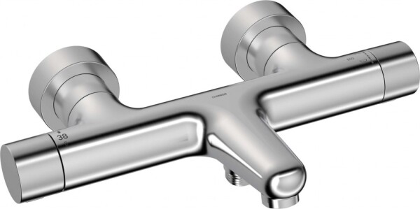 HANSA - Prisma Termostatická vanová baterie, broušená ocel 5810230180