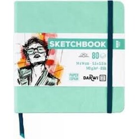 Skicovací blok Mintgreen 14x14 140g 80 listů