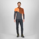 KARPOS Federa Half-Zip Fleece, Woodl.Gray/Mahogany/Vibr.Orang velikost: L
