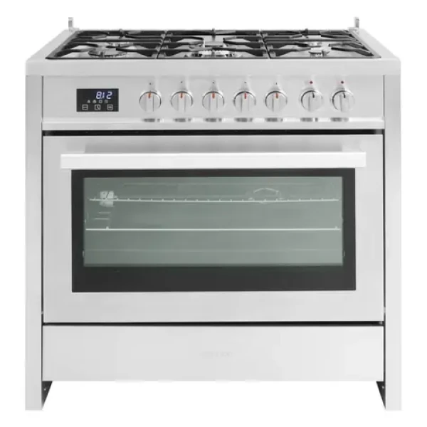 PHILCO PCGD 900 X Sporák kombinovaný stříbrná / 106 l / 5 plotýnek / 8 programů / Energetická třída A (8590669244492)