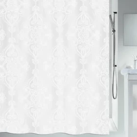 SPIRELLA Sprchový závěs RIVOLI bílá / 180 x 200 cm / vzorovaný / polyester