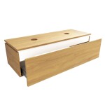 Koupelnová skříňka s krycí deskou SAT Feel 120x30x46 cm medový dub mat SATFEEL120DMD SATFEEL120DMD