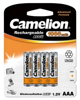 Camelion AAA (R03) / Nabíjecí baterie / Ni-MH / 1000 mAh / 4 ks (17010403)