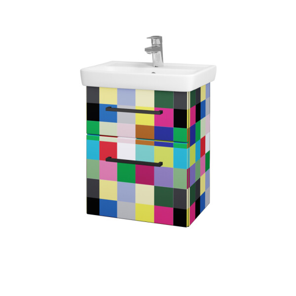 Dřevojas - Umyvadlová skříňka GO SZZ2 50 - Individuální odstín dle RAL/NCS / Úchytka T06 / Individuální odstín dle RAL/NCS 23877H