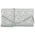 Módní dámské psaníčko Michelle Moon Símia, stříbrné