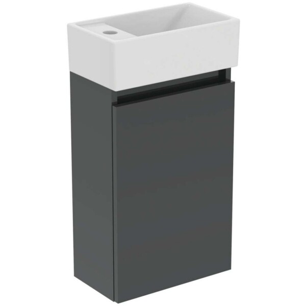 IDEAL STANDARD - Eurovit+ Skříňka s umývátkem, 55x35x20 cm, 1 dvířka, tmavě šedá R0570TI