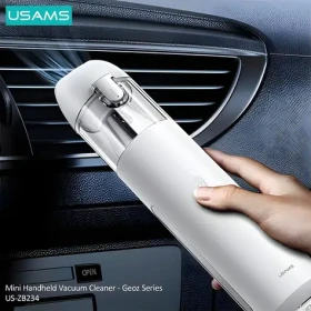 USAMS US-ZB234 bílá / Autovysavač / 65W / 6000 Pa / 7800 mAh / 30 min (MNXCQZB23402)