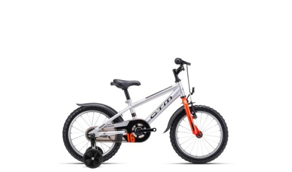 Dětské kolo CTM TOMMY, barva matná stříbrná, pneu 16", model 2026 - ZDARMA dopravné, seřízení a odborná montáž!