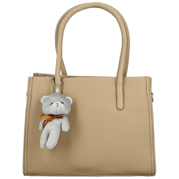 Módní dámská koženková kabelka do ruky Armin, béžová