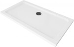 MEXEN/S - Flat sprchová vanička obdélníková slim 130 x 70, bílá + černý sifon 40107013B