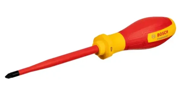 BOSCH Izolovaný šroubovák PZ2x125 mm / Šroubovák / Pozidriv / Izolace do 1000 V (1600A02ND2)