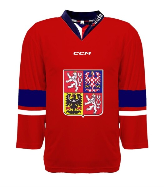 Nový dres české hokejové reprezentace 2023/2024 CCM Fandres replica červený Velikost: