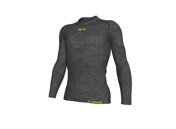 Alé SEAMLESS WOOL UNDERWEAR pánský - Alé Seamless Wool pánské funkční triko dlouhý rukáv šedá vel. S-M