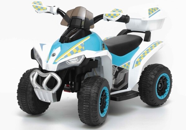 Mamido Dětská elektrická čtyřkolka Policie Race bílá