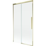 MEXEN/S - Rox vanová zástěna 2-křídlová posuvná 100 x 150, transparent, zlatá 8C9-100-001-50-00