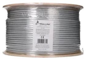 Extralink CAT6A FTP / Síťový kabel / kroucená dvojlinka / 305 m / vnitřní / stíněný