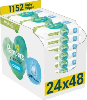 Pampers Harmonie Aqua Vlhčené ubrousky 1152 ks (24 x 48 ks) (8006540811276)