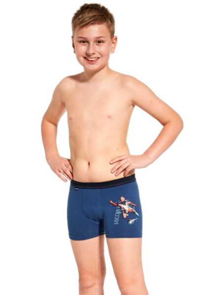 Chlapecké boxerky Cornette 701/125 Soccer Tm. modrá 122/128