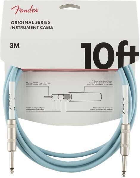 Fender Original Series 10 Instrument Cable Daphne Blue