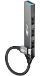 Goobay 74457 světle šedý / USB hub / 4 porty / USB-C - USB-A / 5 Gb/s / Slim (74457)